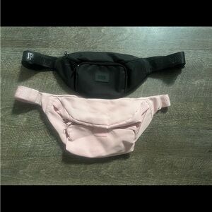 Victoria Secret PINK 
Black and Pink Belt Bags